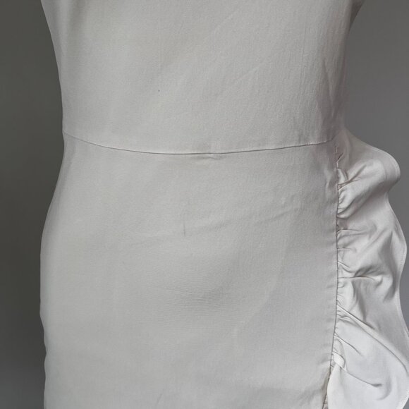 J.Crew White One Shoulder Ruffle Mini Dress - Picture 5 of 5